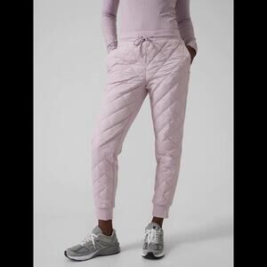 Athleta Apres Ski Down‎ Jogger Pants, Shasta Purple SIZE 14    #985608 X0830H